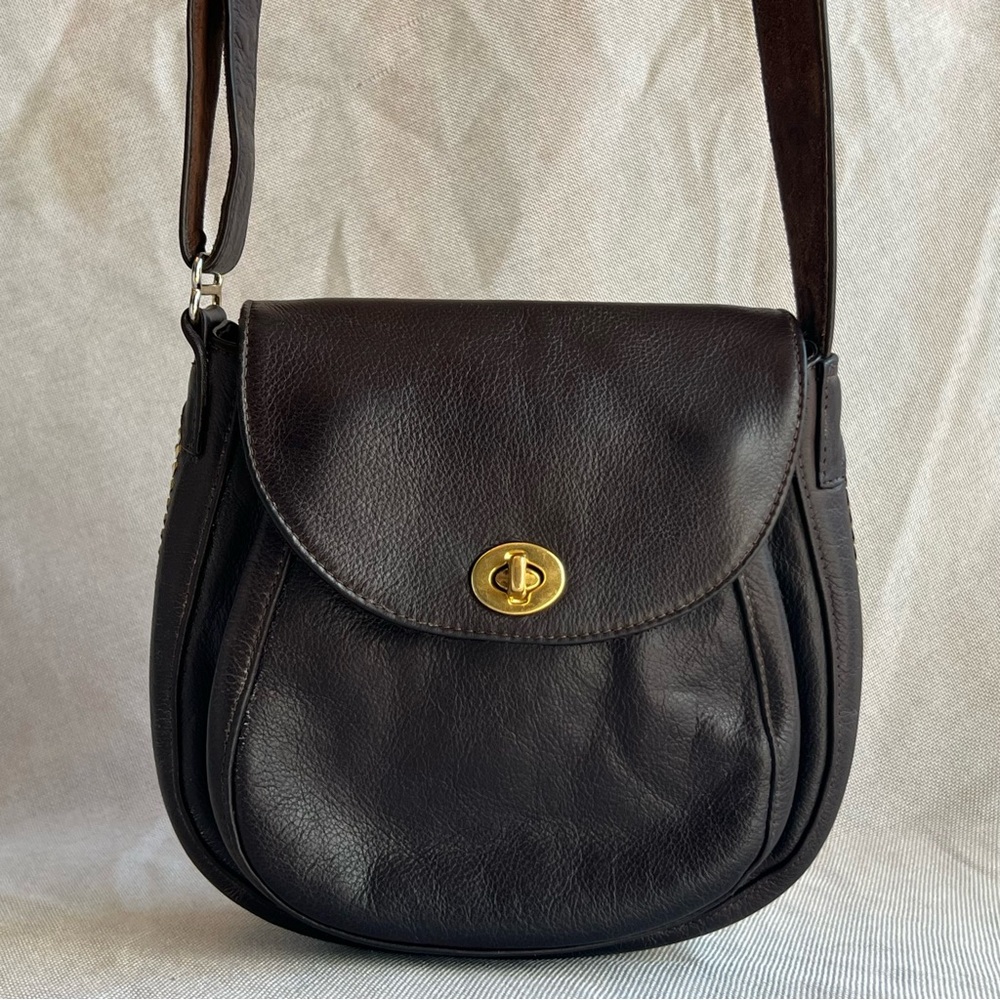 Colleen Cordero Studded Crossbody – Artisan Handmade – Deep Brown – Boho Luxe